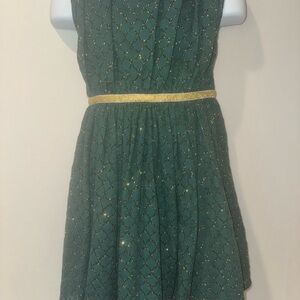Cat & Jack Emerald Green & Gold Dress (Girl's Size 5T)